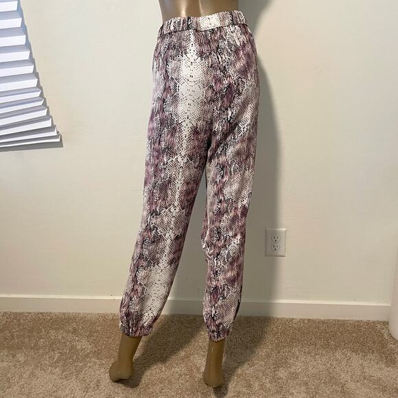 Jennifer Lopez animal floral print jogger pants large P 7073 - Picture 12 of 13